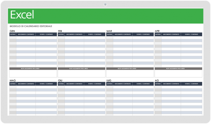 Calendario editoriale