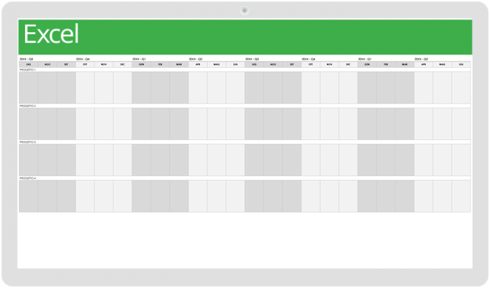 Modello di roadmap per più progetti