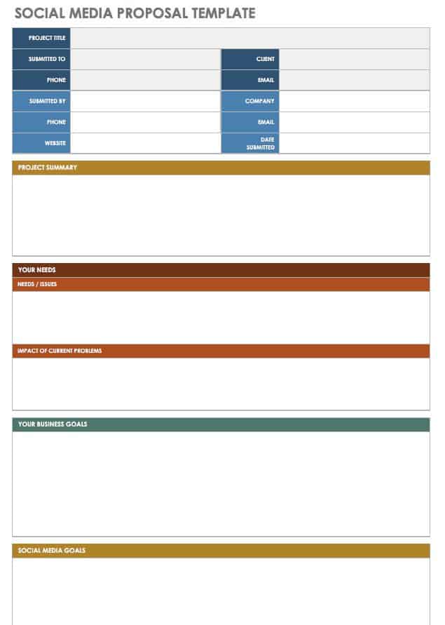 Social Media Proposal Template